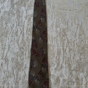 Giorgio Armani Brown Tie with Red and Blue Accents